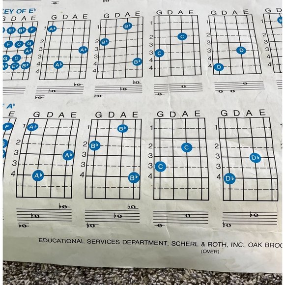 Scherl and Roth Basic Fingering Chart First Position for Violin Poster 30 Inch - Picture 7 of 13